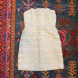 J. Crew Cream Strapless Dress